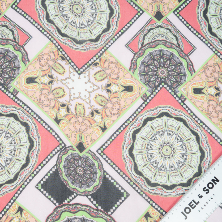 Multi Patchwork Printed Pure Silk Chiffon