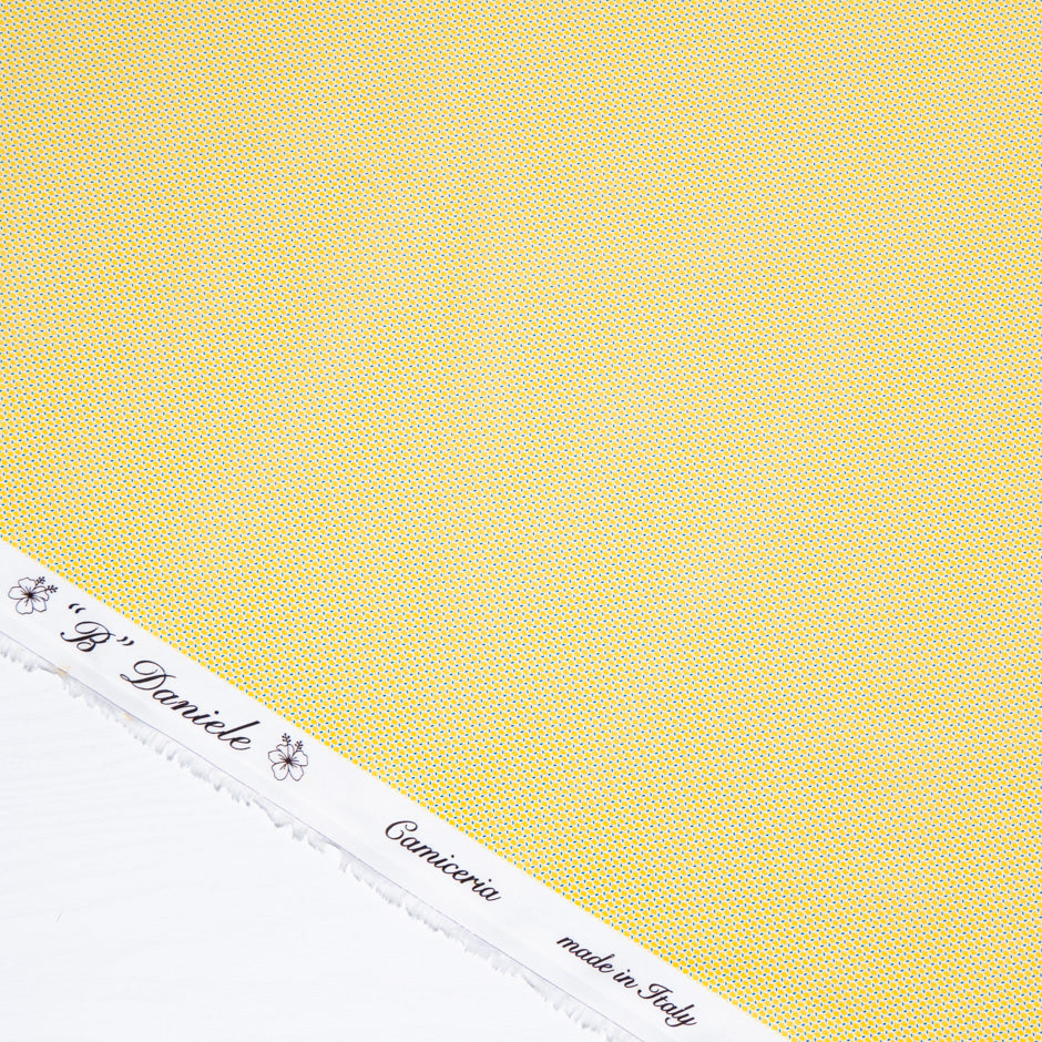 Lemon Spot Blue Dash Printed Pure Cotton