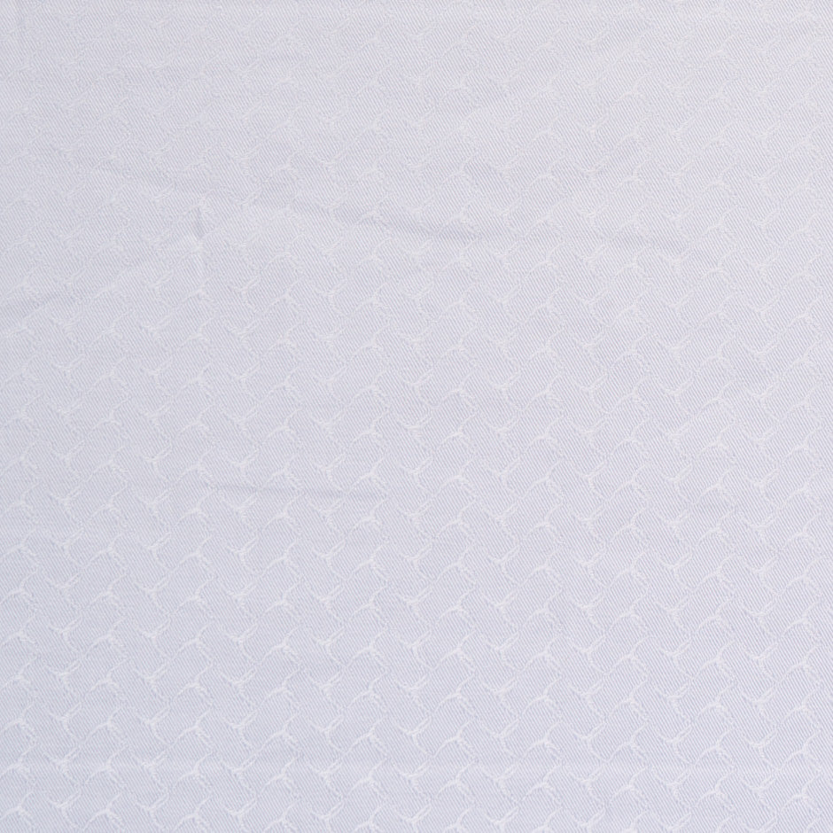 White Geo Jacquard Superfine Pure Cotton