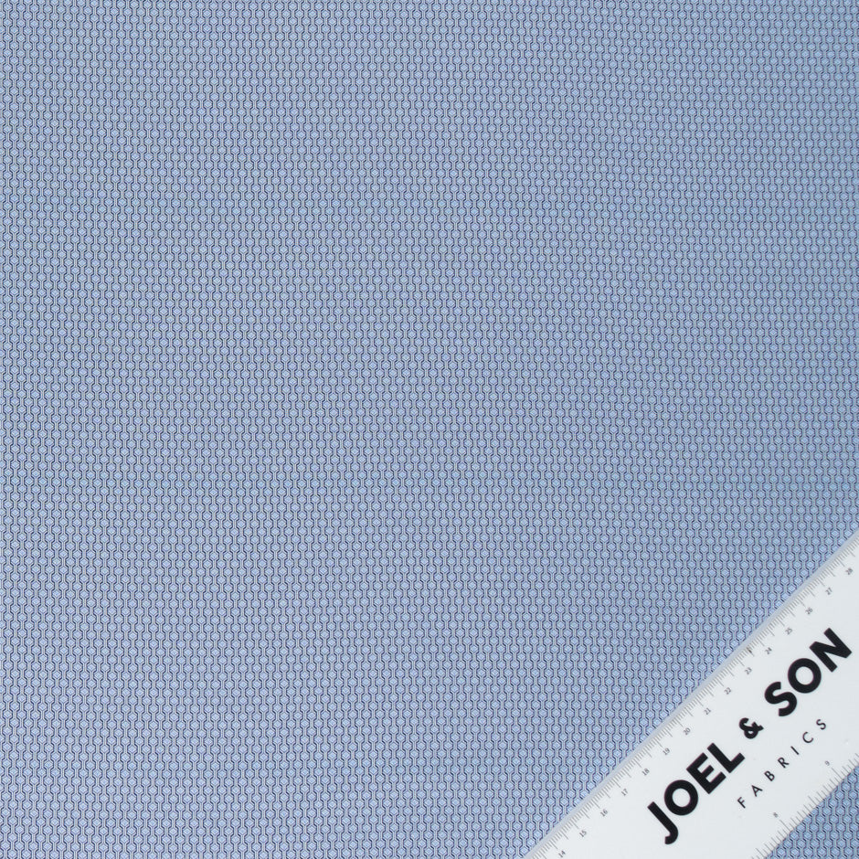 Blue Patterned Pure Cotton Shirting