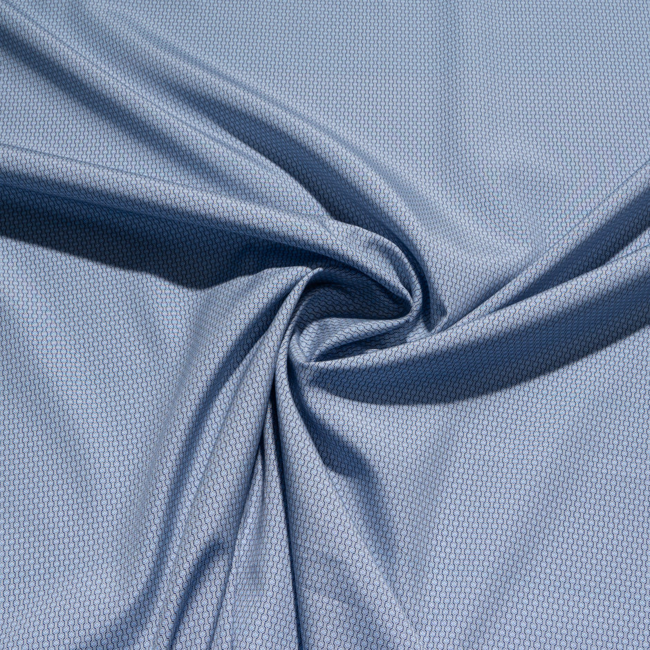 Blue Patterned Pure Cotton Shirting