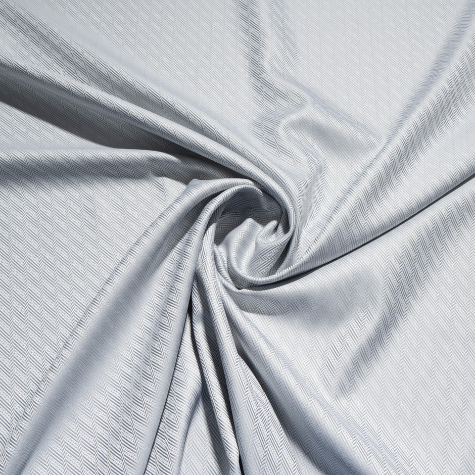 Grey Herringbone Jacquard Shirting