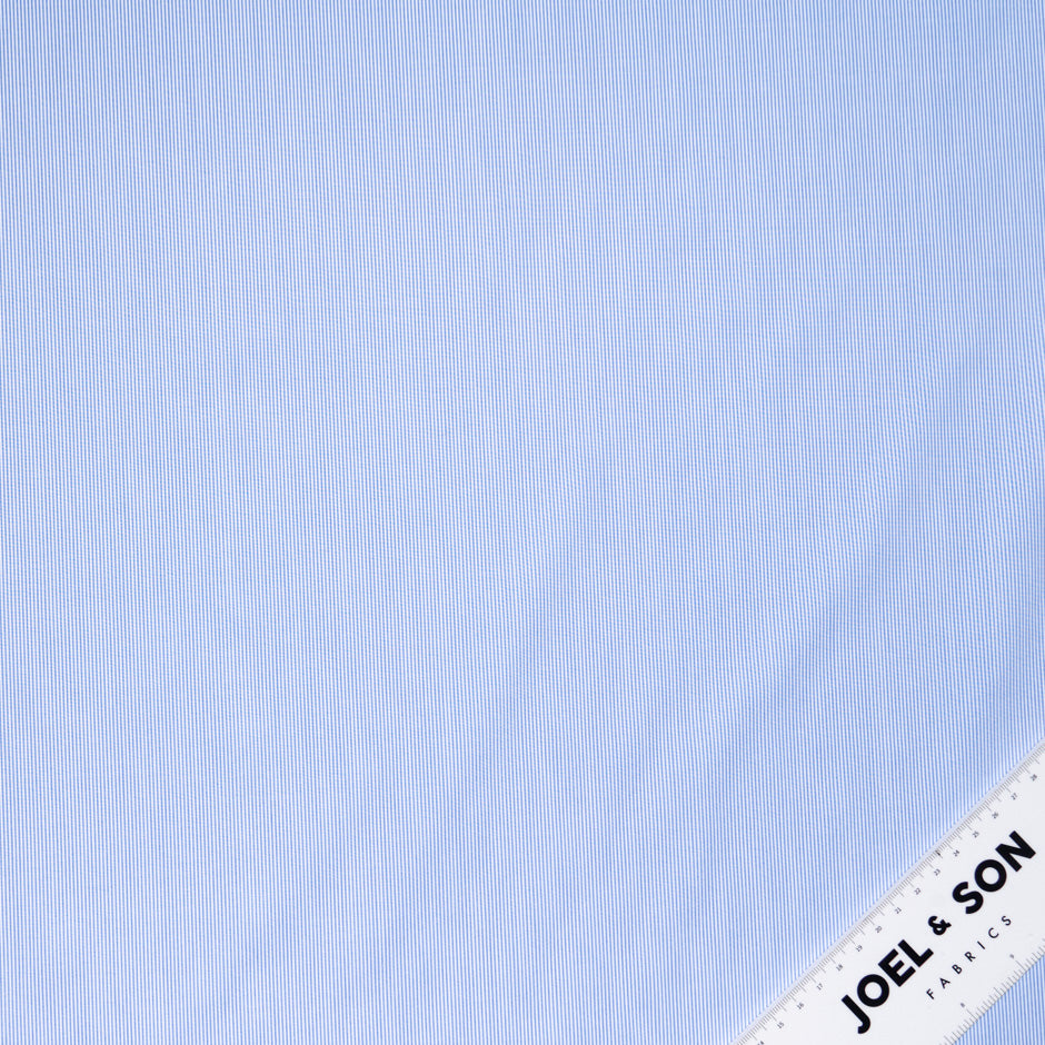 Thin Blue Pinstriped Pure Cotton Shirting