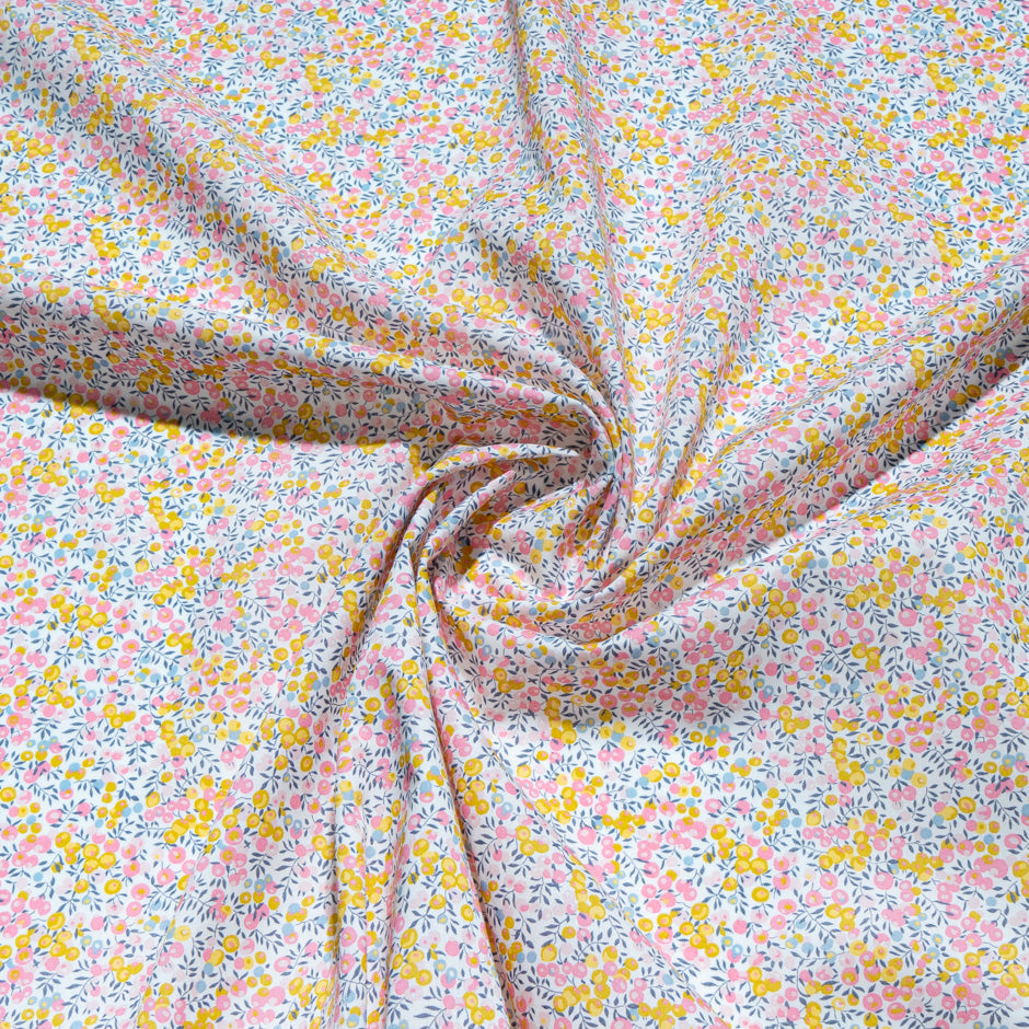 Yellow & Pink 'Wiltshire' Liberty Cotton Tana Lawn