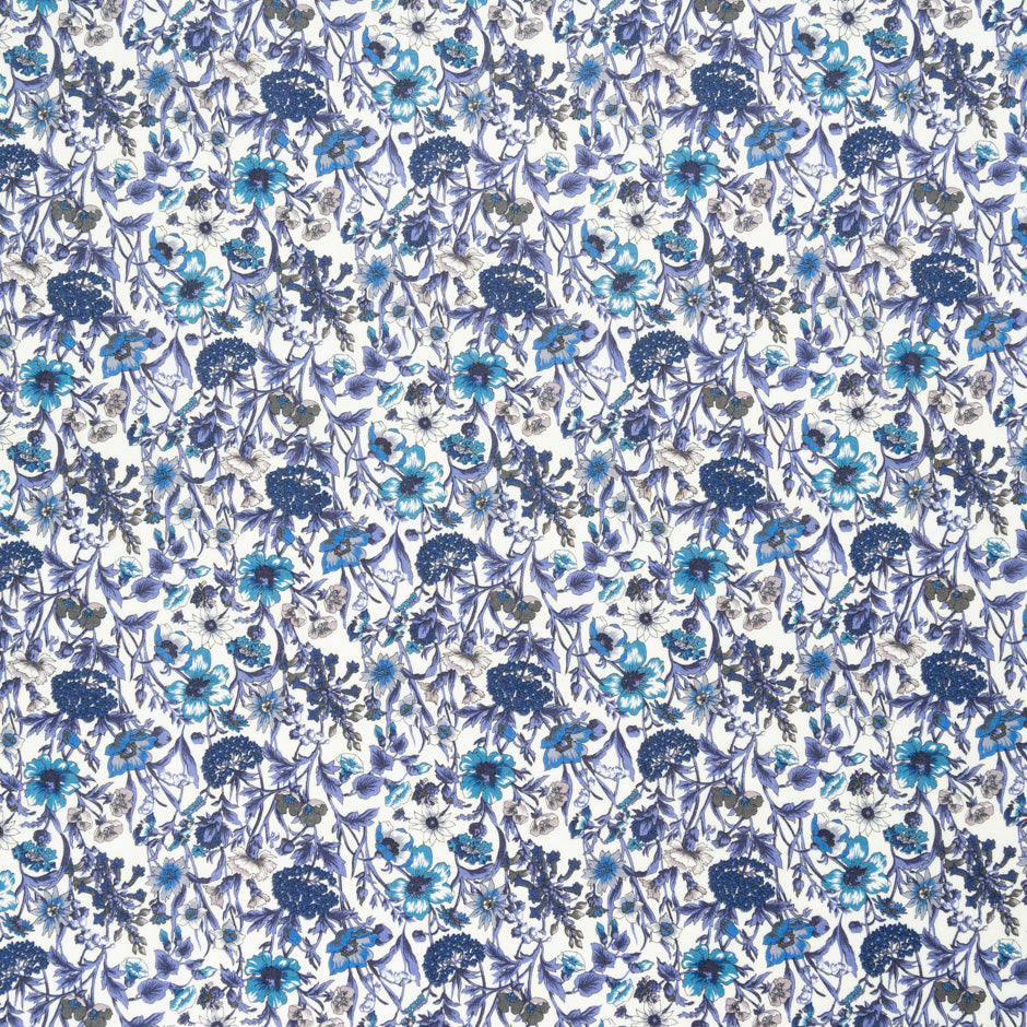 Blue 'Rachel Meadow' Liberty Cotton Tana Lawn