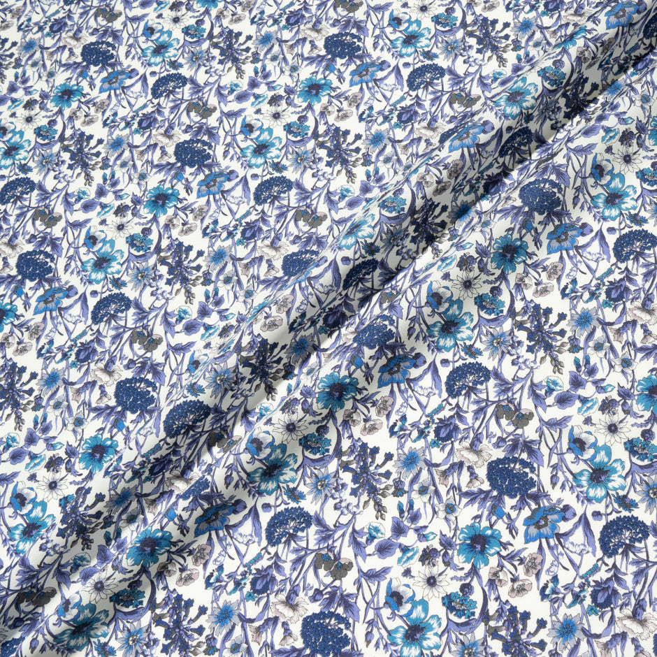 Blue 'Rachel Meadow' Liberty Cotton Tana Lawn