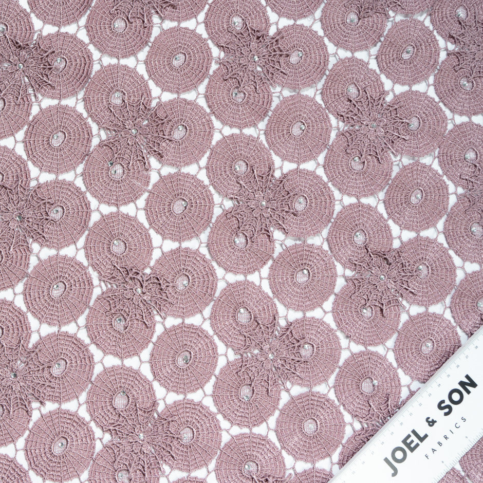 Dusty Pink 'Spider Web' Guipure Lace