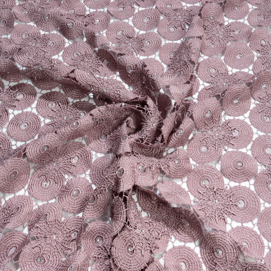 Dusty Pink 'Spider Web' Guipure Lace