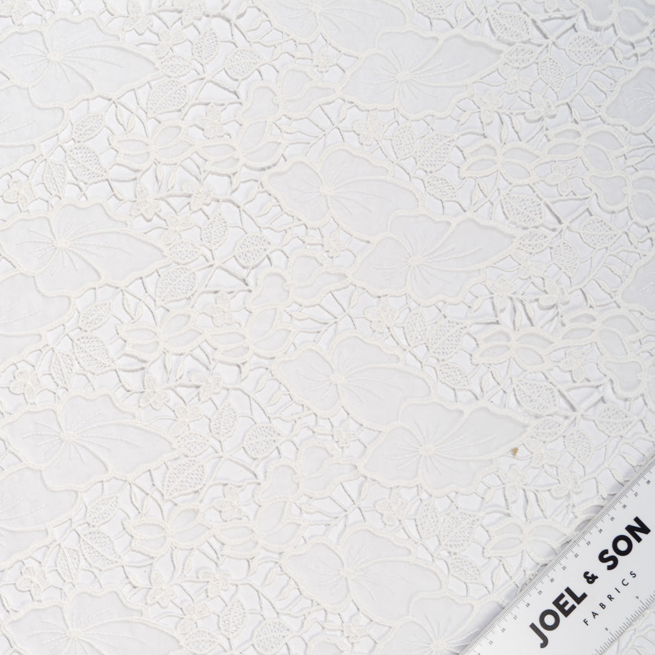 Off-White Floral Embroidered Organza