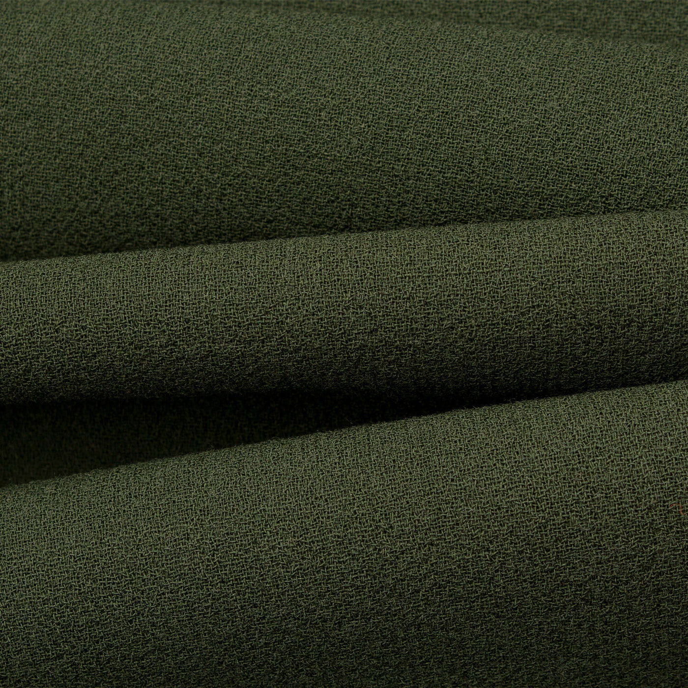 Dark Moss Green Double Wool Crêpe