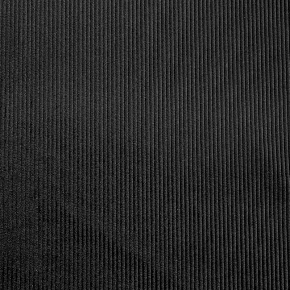 Black Ribbed Cotton Corduroy (A 2.40m Piece)