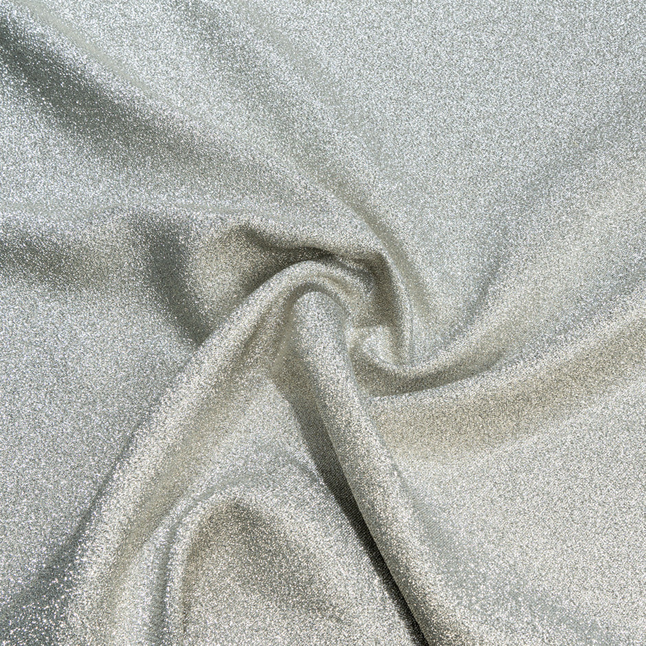 Two-Tone Pale Blue & Gold Metallic Crêpe Cloqué