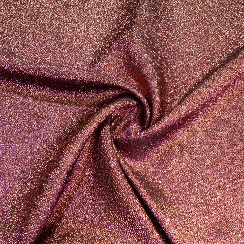 Red & Gold Two-Tone Metallic Crêpe Cloqué