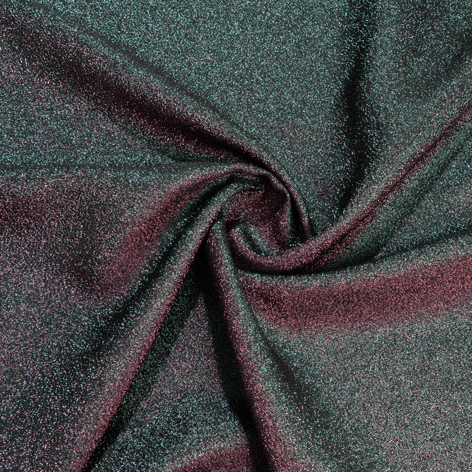 Fuchsia & Green Two-Tone Metallic Crêpe Cloqué