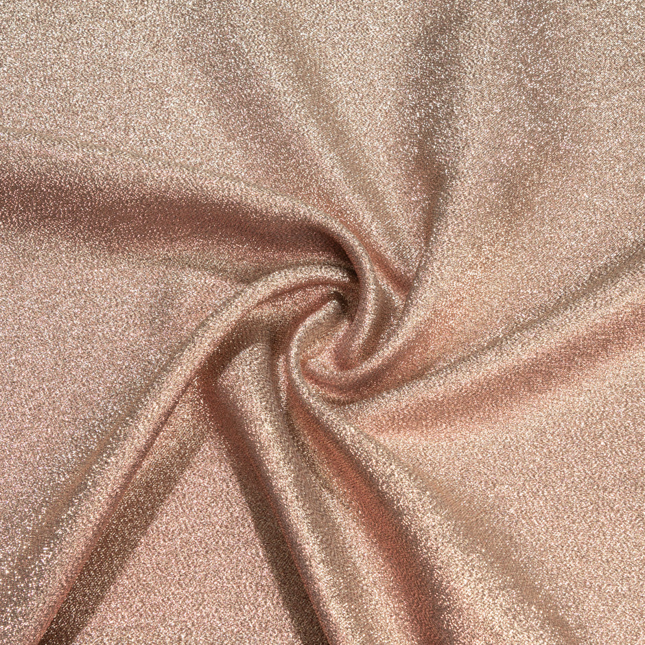 Two-Tone Pink & Gold Metallic Crêpe Cloqué
