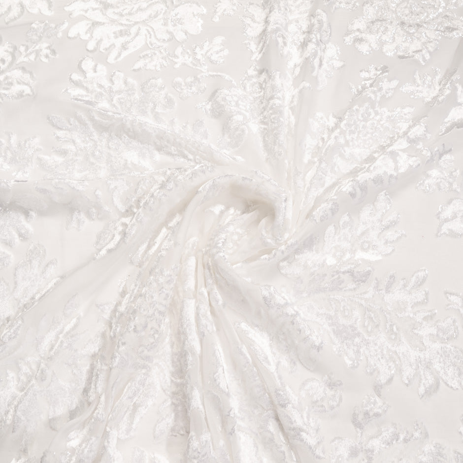 Off-White Floral Velvet