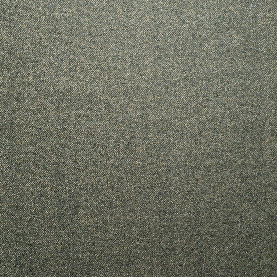 Navy & Olive Green Double-Faced Pure Wool