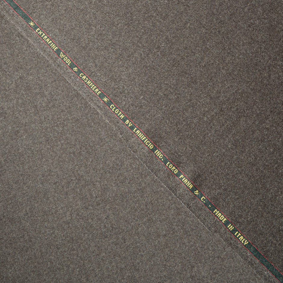 Brown Extrafine Wool & Cashmere Flannel