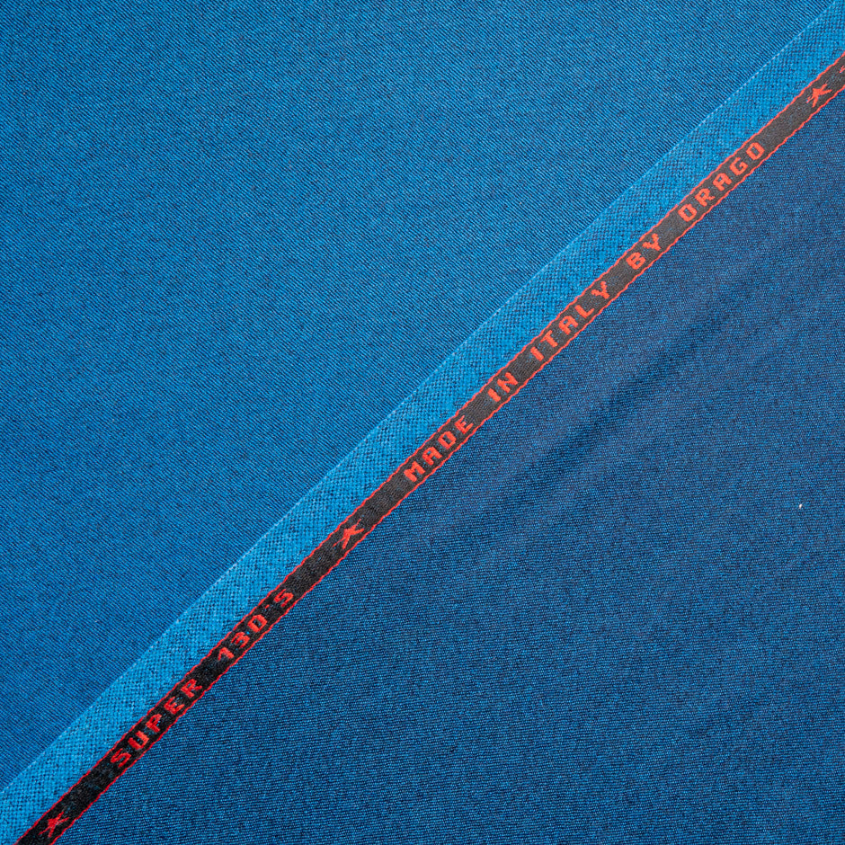 Rich Blue Super 130s Pure Wool Flannel