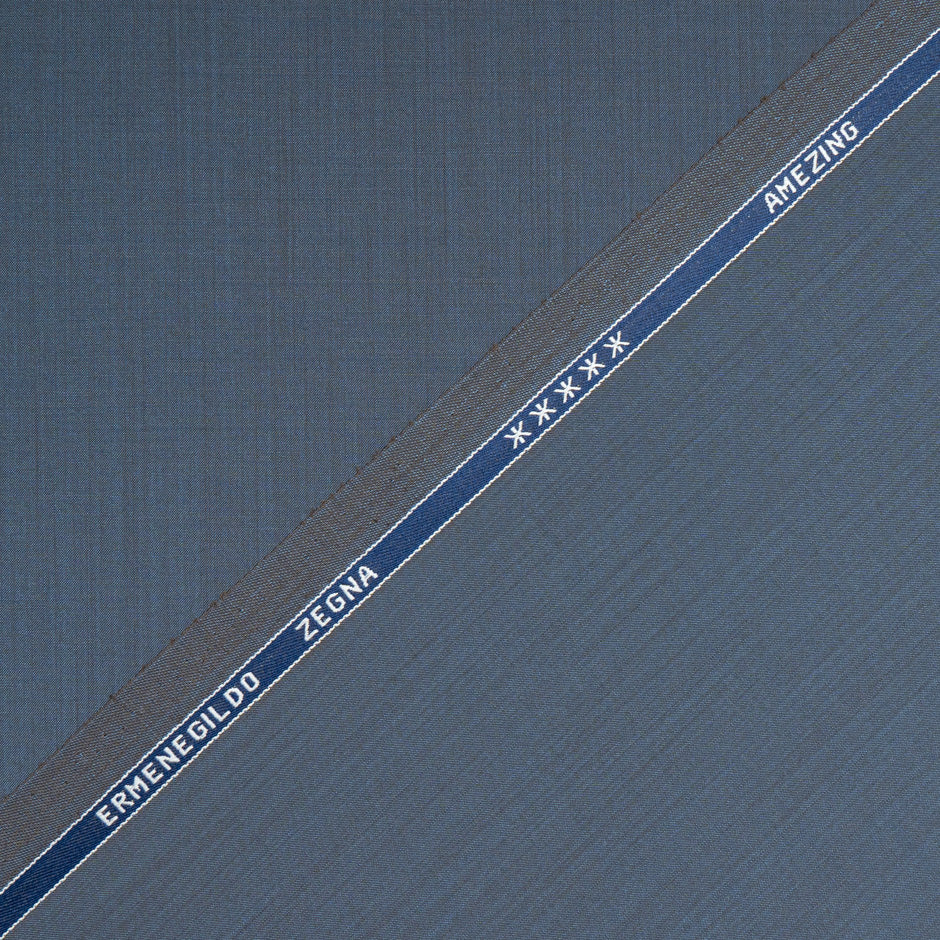 Brown & Blue Two-Tone Superfine Pure Wool