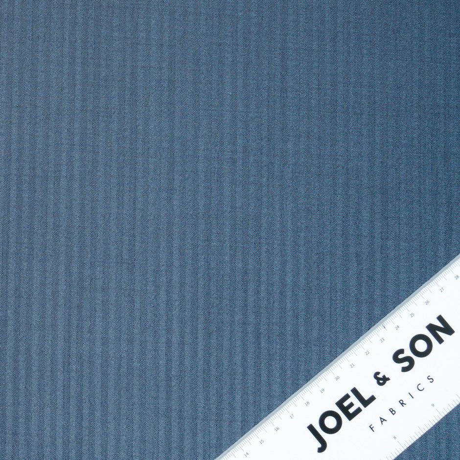 Blue Herringbone Trofeo Wool & Silk Blend