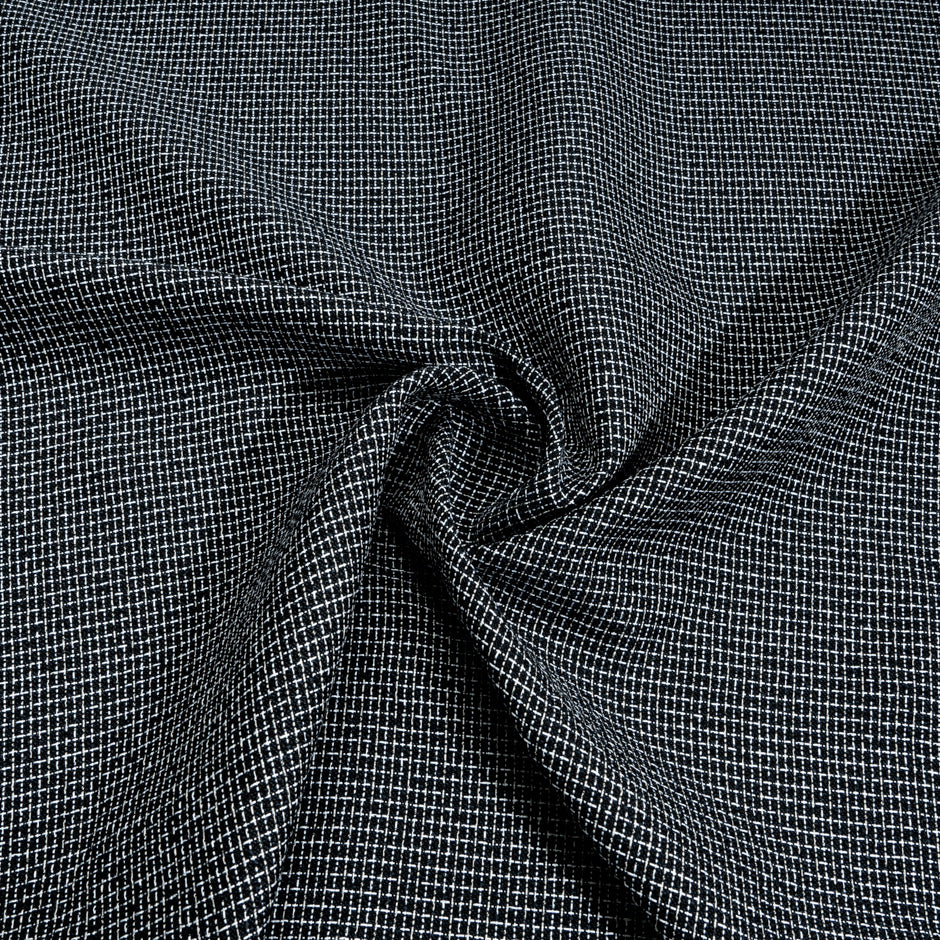 Black & White Checkered Bouclé