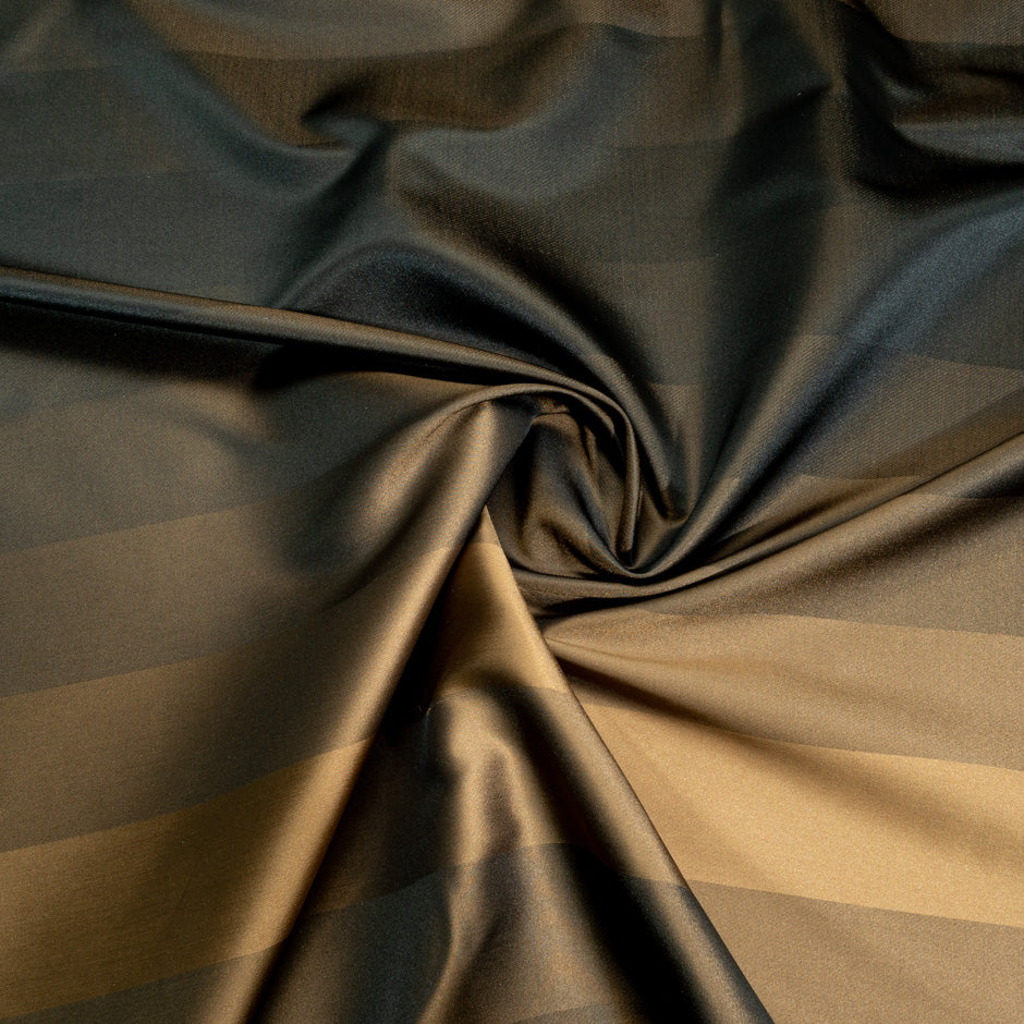 Shaded Brown Striped Duchess Satin