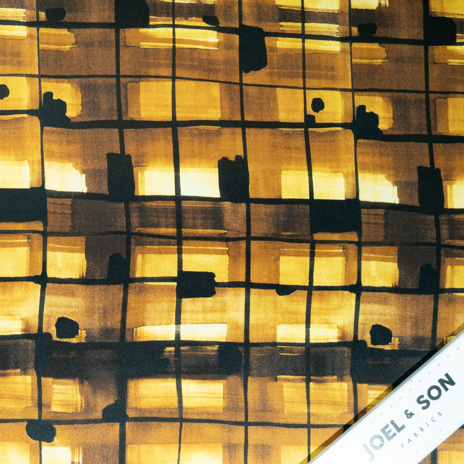 Abstract Checkered Duchess Satin