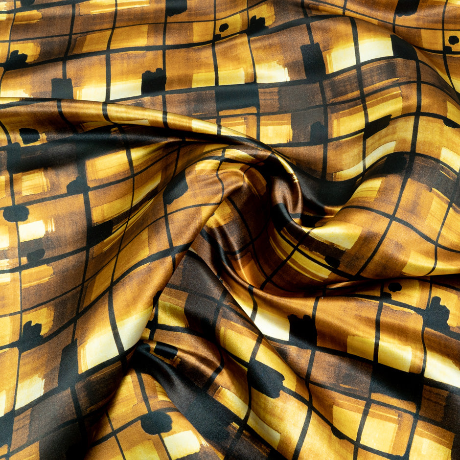 Abstract Checkered Duchess Satin