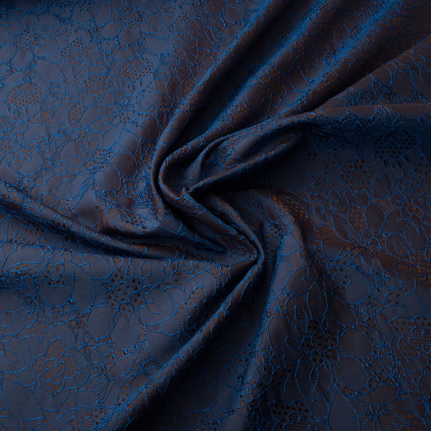 Royal Blue Taffeta Jacquard