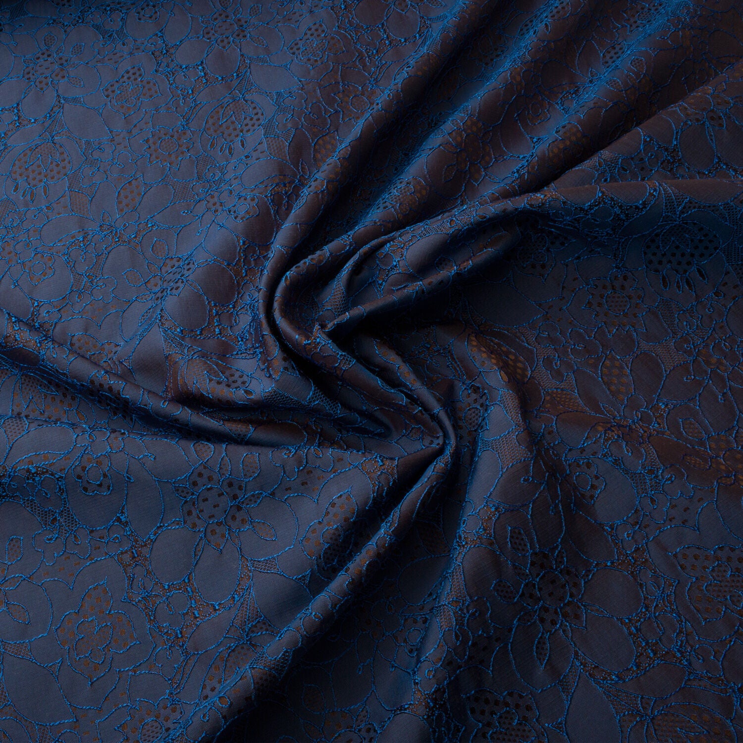 Royal Blue Taffeta Jacquard
