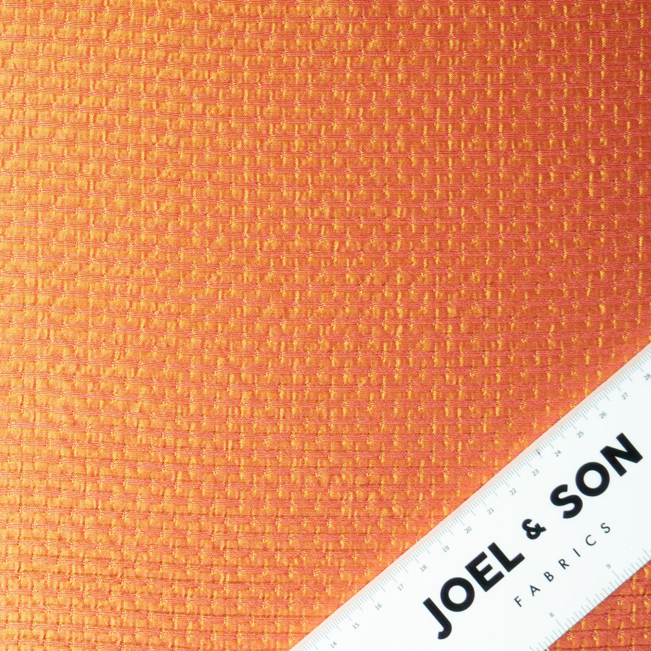 Rich Orange Pinhead Brocade