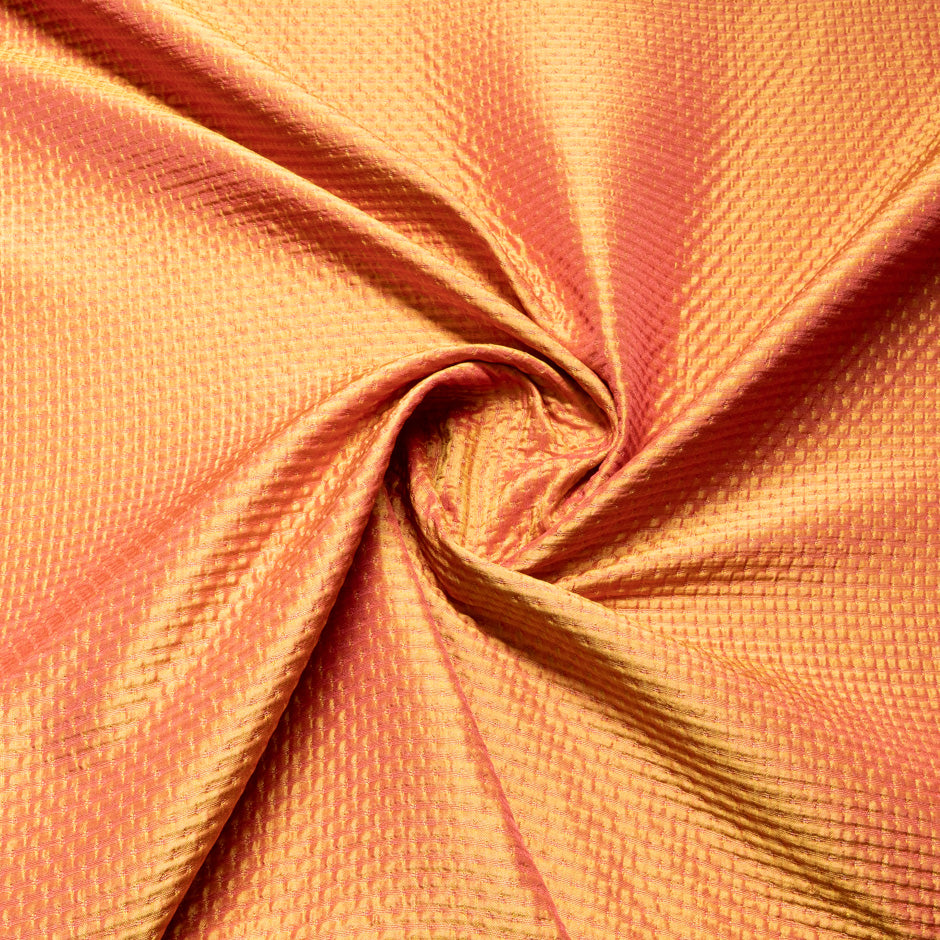Rich Orange Pinhead Brocade