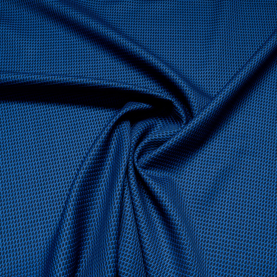Royal Blue & Black Super 130s Pure Wool Suiting