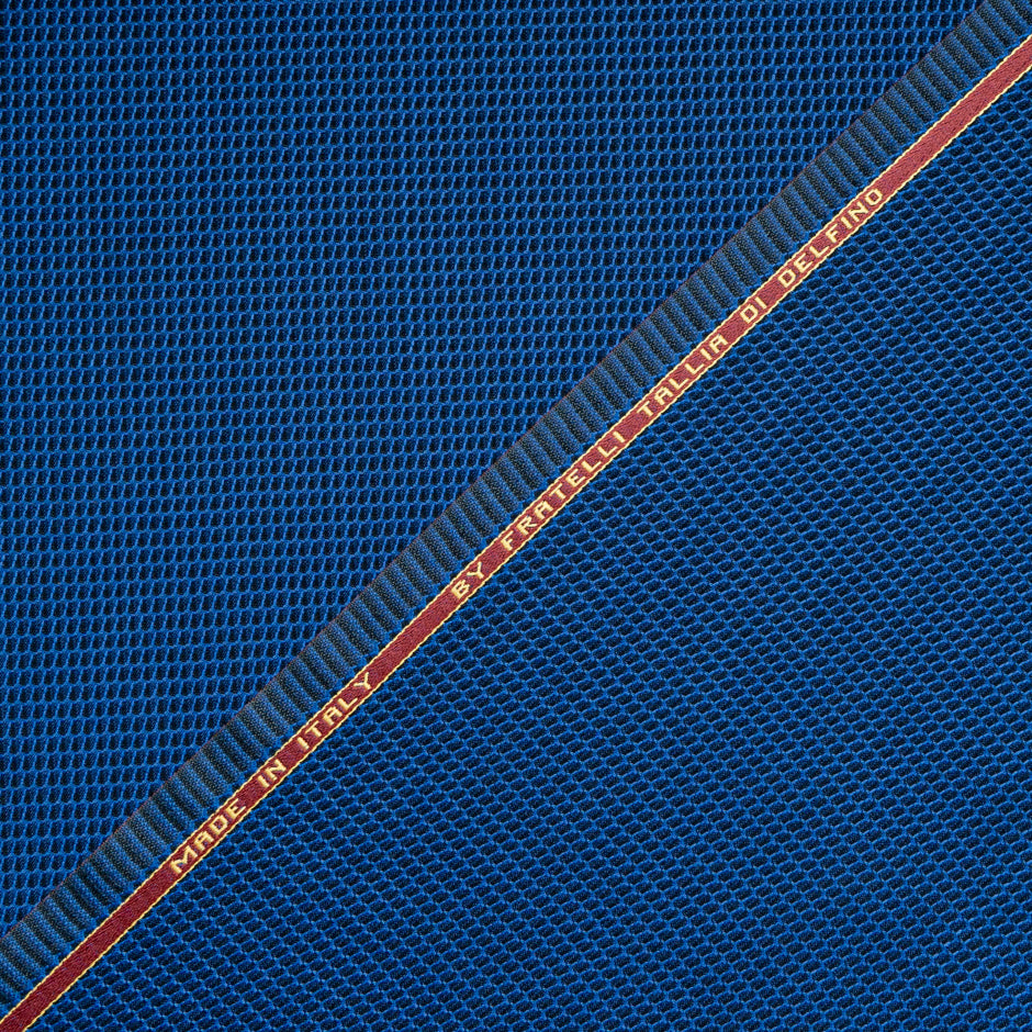 Royal Blue & Black Super 130s Pure Wool Suiting