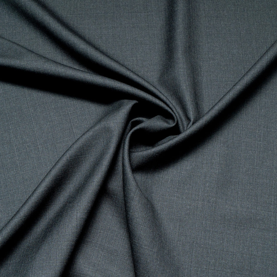 Grey Checkered Super 180s Worsted Wool Suiting