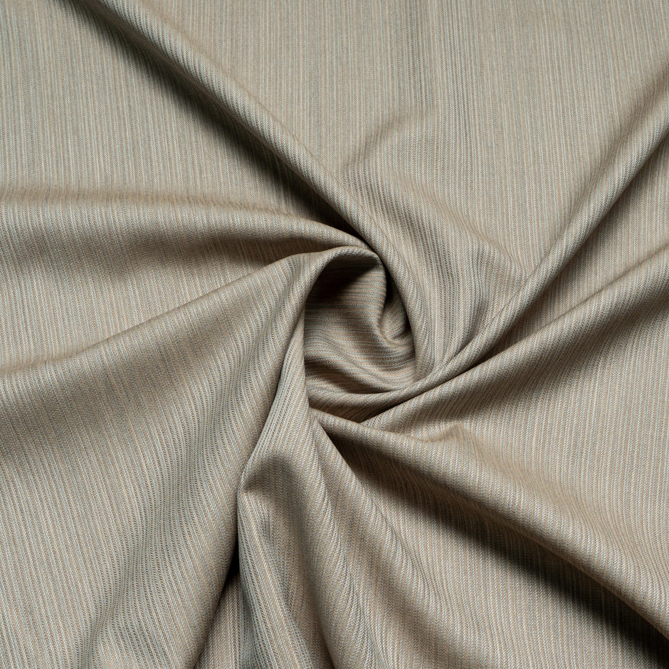 Light Brown Striped Super 130s Pure Wool Suiting