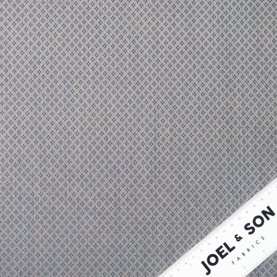 Blue Jacquard Stone Super 160s Tropical Wool