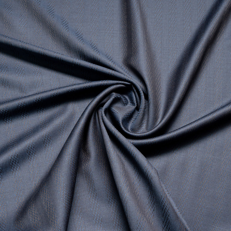 Snake Jacquard Blue Super 160s Tropical Wool