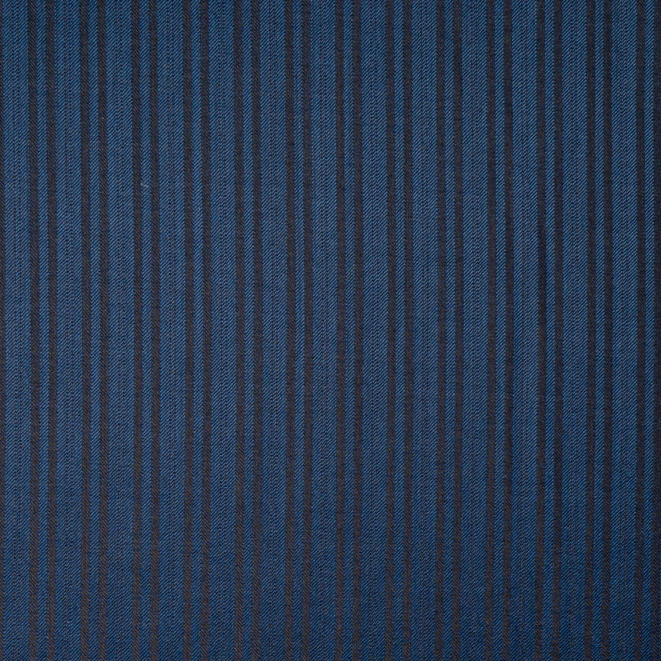 Stripe Jacquard Navy Blue Super 160s Tropical Wool