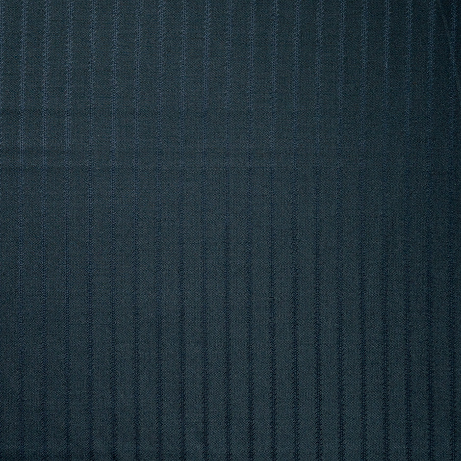 Midnight Blue Super 160s Pure Wool Jacquard