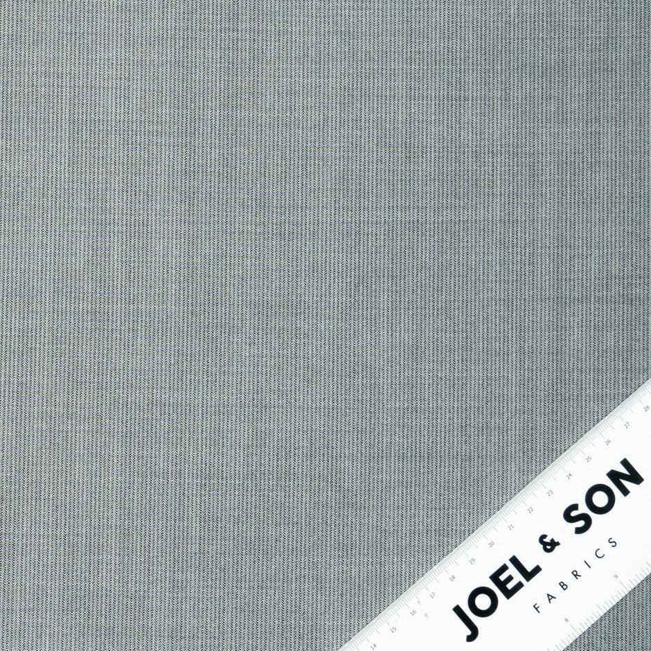 Grey 'Tecnik' Pure Wool Suiting