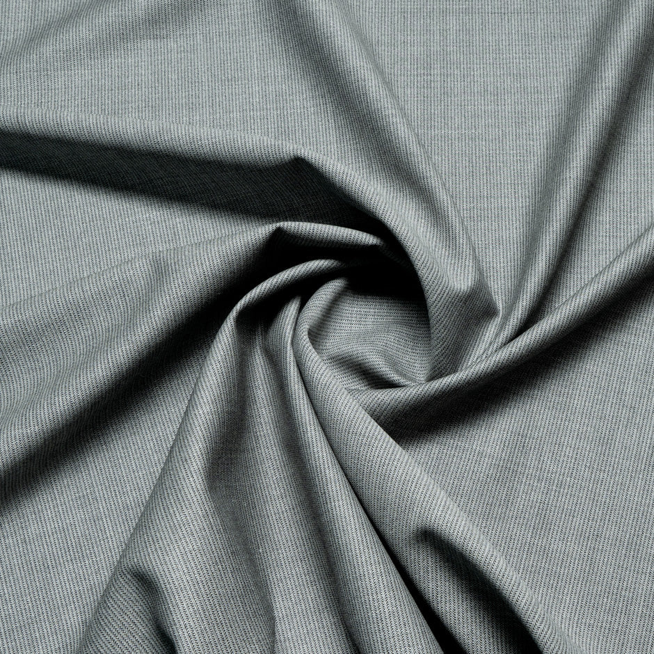 Grey 'Tecnik' Pure Wool Suiting