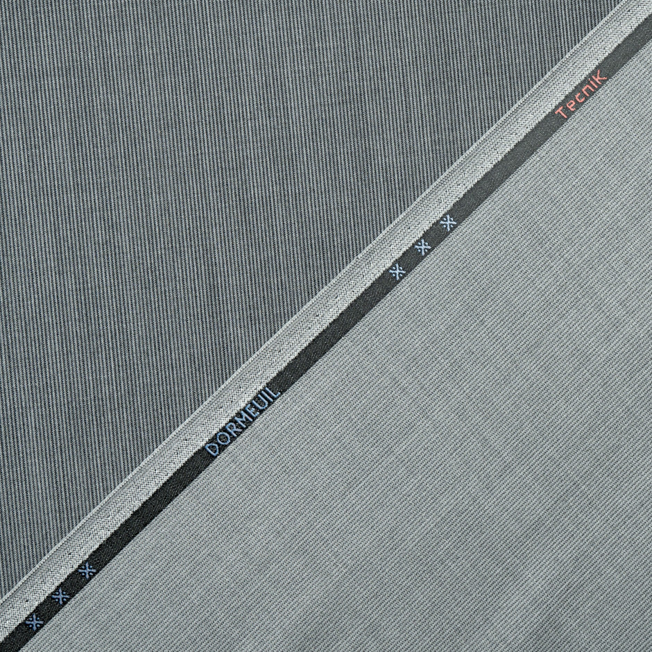 Grey 'Tecnik' Pure Wool Suiting