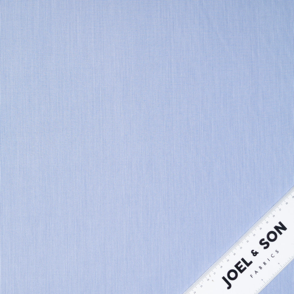 Deep Blue Striped White Pure Cotton