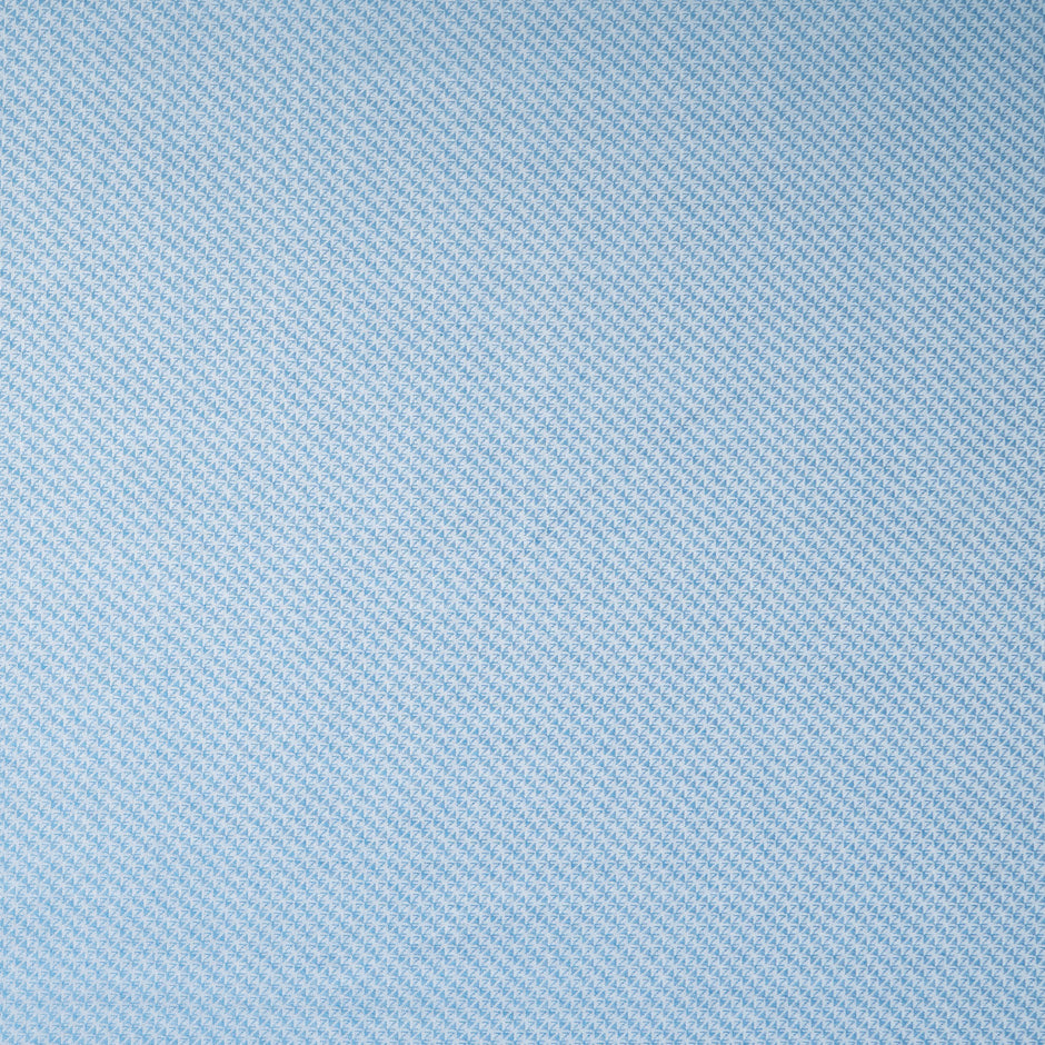 Rich Blue Geometric Jacquard Cotton