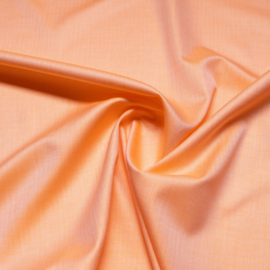 Orange Herringbone Jacquard Shirting