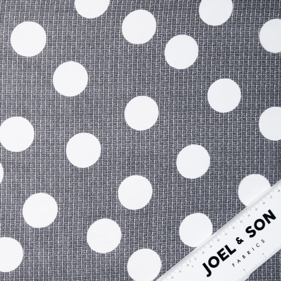 White Spotted Black Pure Silk Georgette