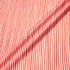 Ruby Red & White Striped Pure Silk Twill