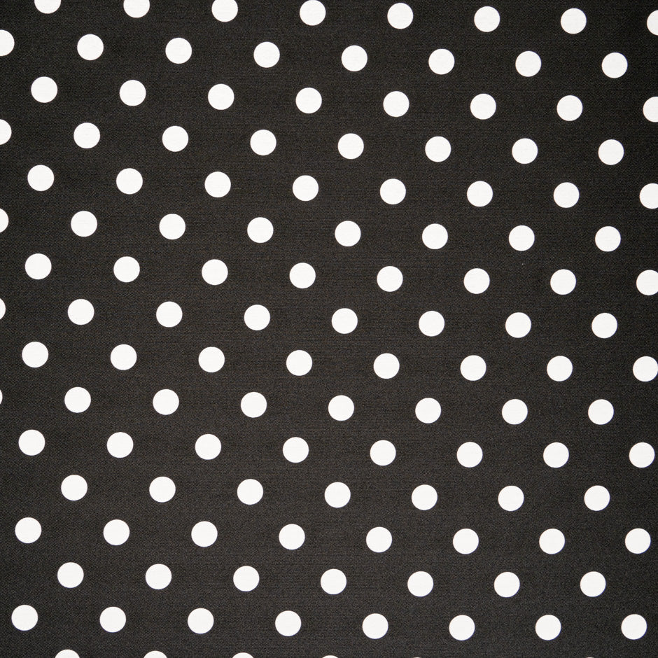 White Spotted Black Silk Blend Mikado